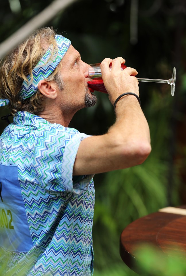 Carl Fogarty fearlessly slurped down a glass of deer blood in the Vile Vineyard challenge