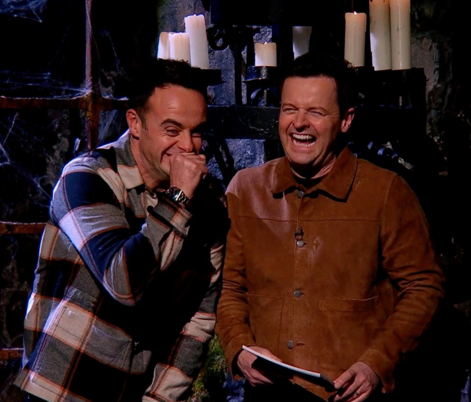 Ant and Dec are shown in hysterics during the stomach-churning trial