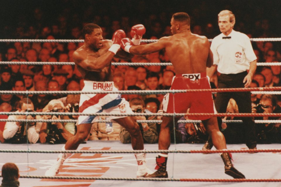 Lennox Lewis came out on top when the pair collided in 1993