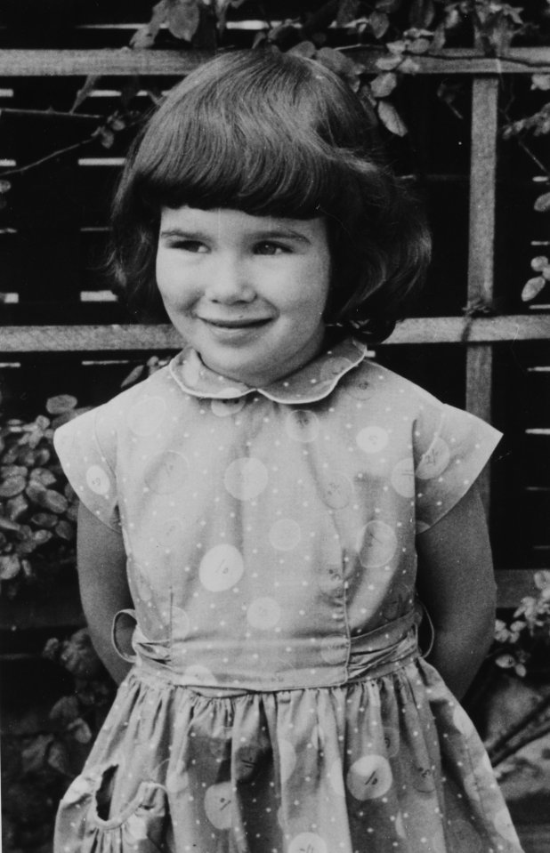 Linda aged five, growing up in Palmers Green, North London