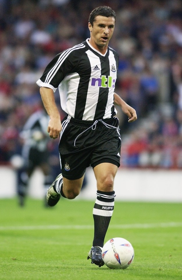 The footballer also played for Newcastle United during his career