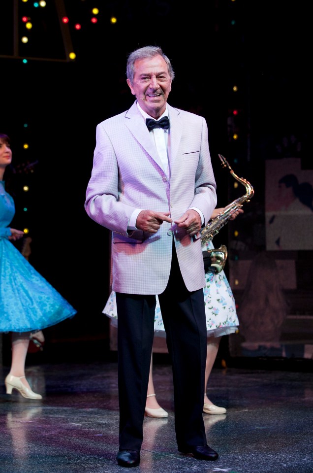 The seasoned presenter and singer joined the cast of Dreamboats and Petticoats at the Playhouse theatre