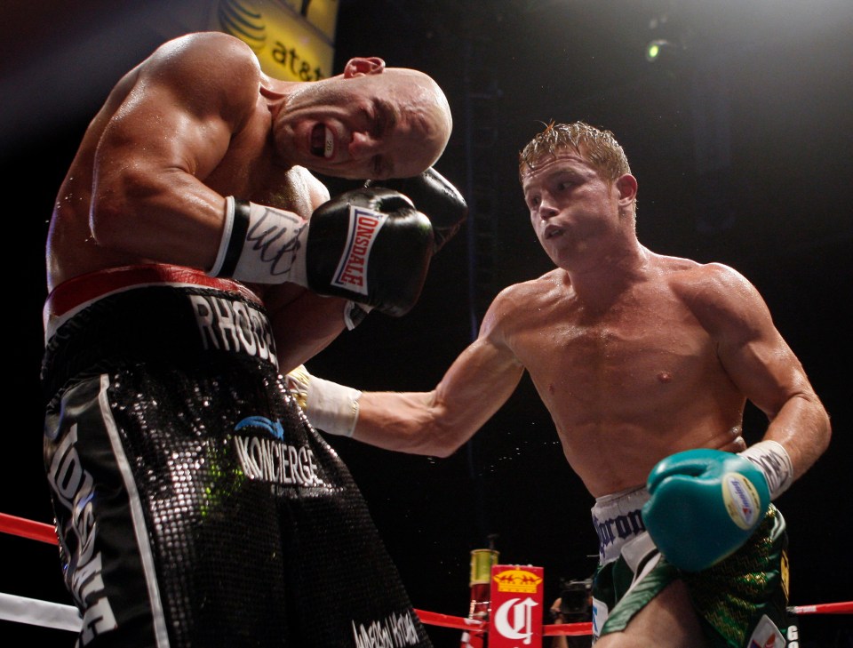 Canelo earned a stoppage win over Ryan Rhodes in the 12th round