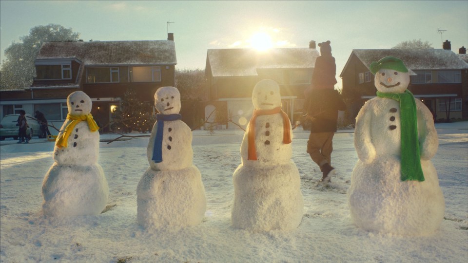 This company also went for snowmen - a popular theme among Christmas ads