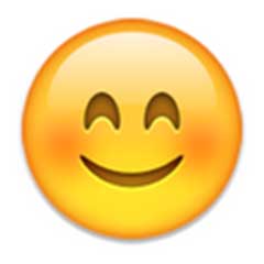  With a wide smile and blushing cheeks, people use this emoji when they want to be cute