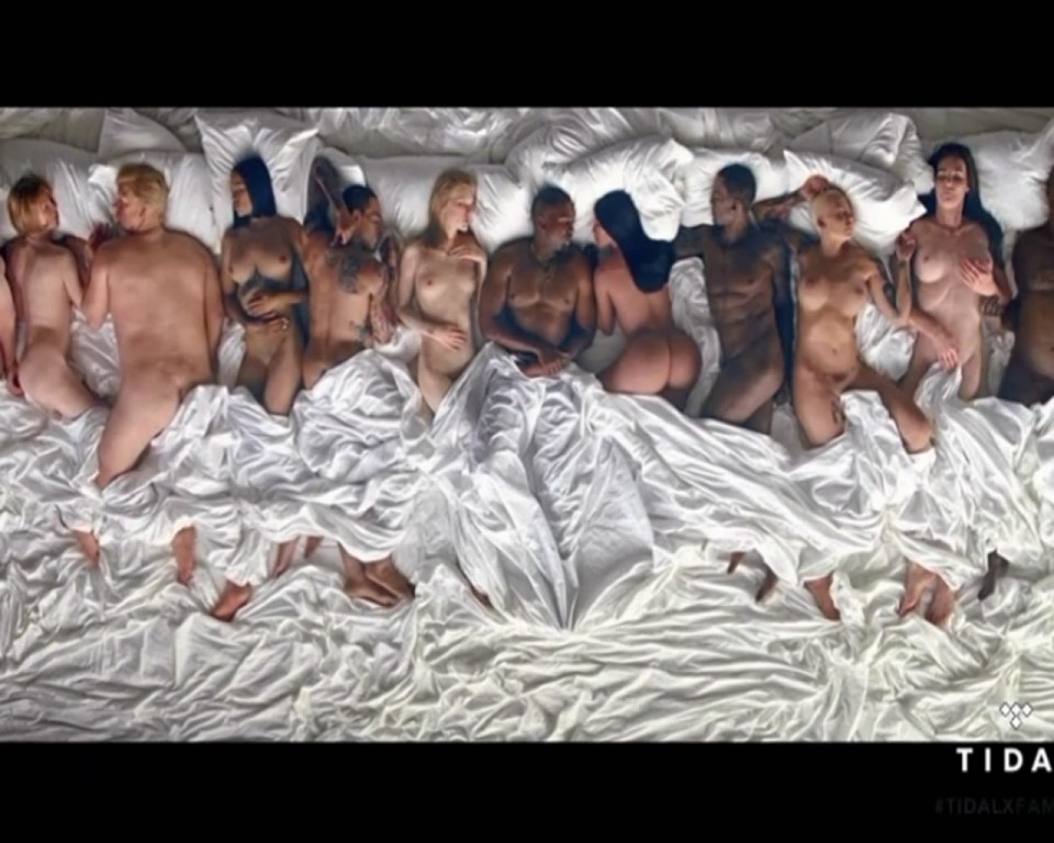 Kanye West's video included a mock up of a bed scene with a naked blonde, intended to look like Swift