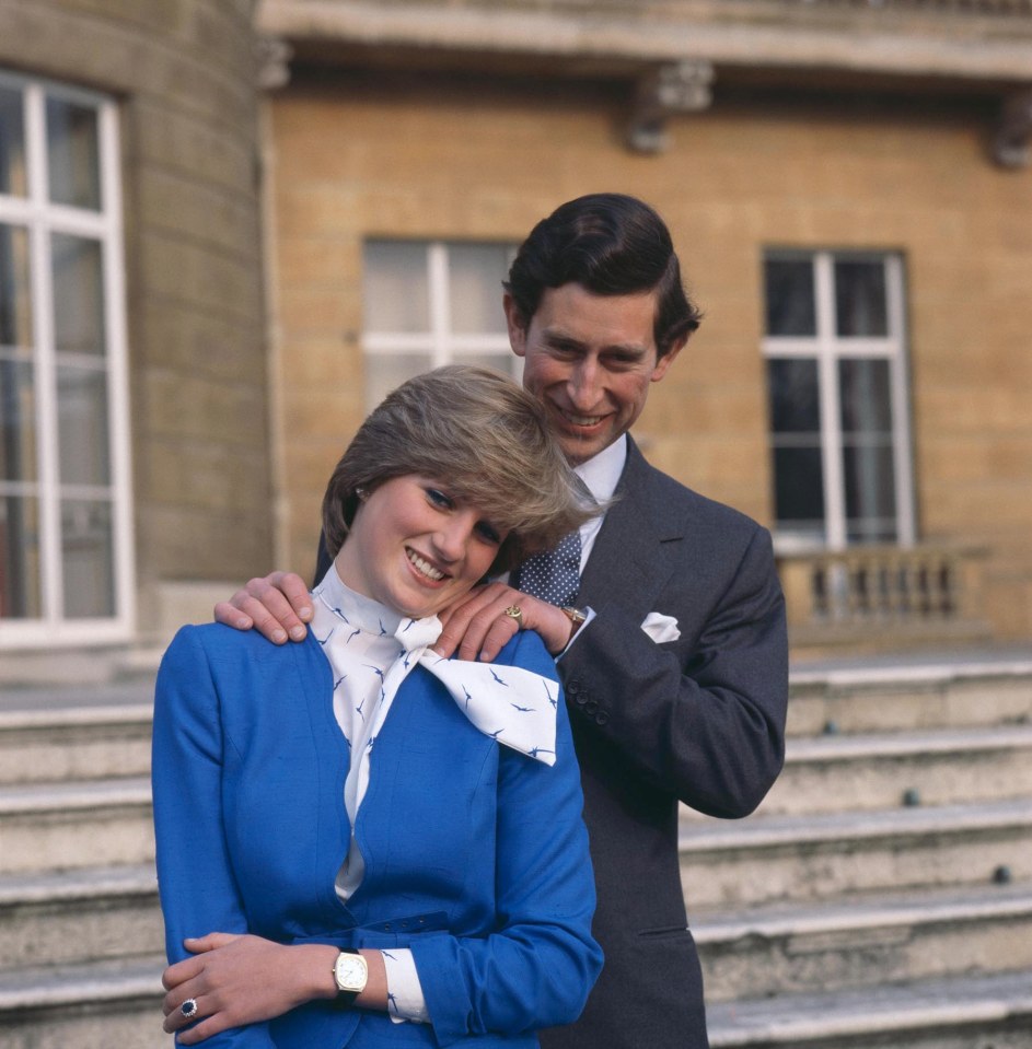 Princess Diana looks lovestruck at the engagement announcement in 1981