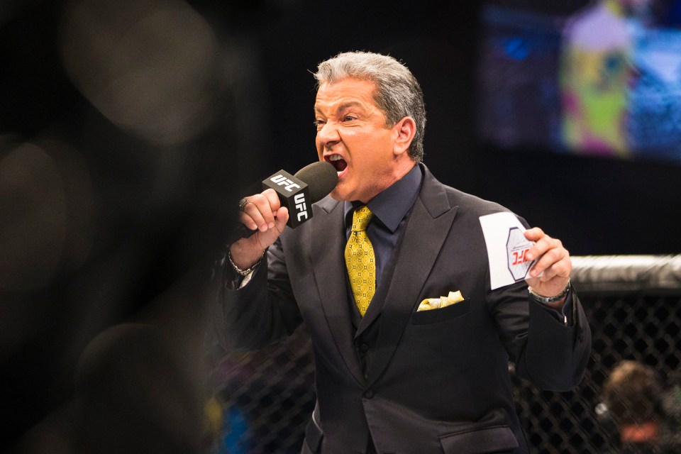 Bruce Buffer had an explosive fist fight with ex-welterweight Frank Trigg in lift