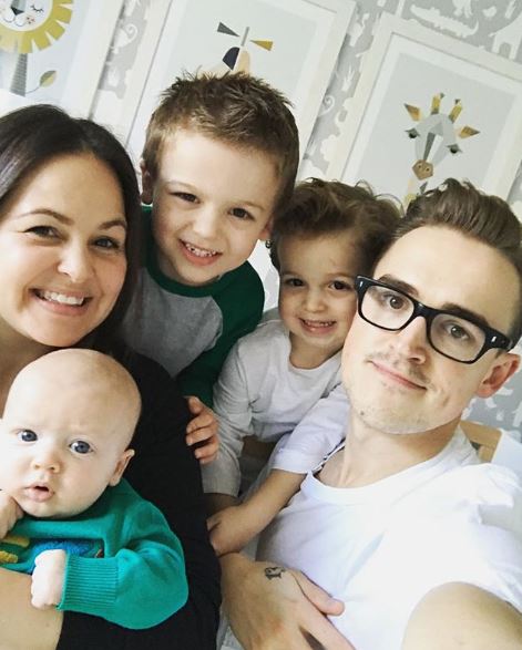 She and McFly star Tom Fletcher have three children together