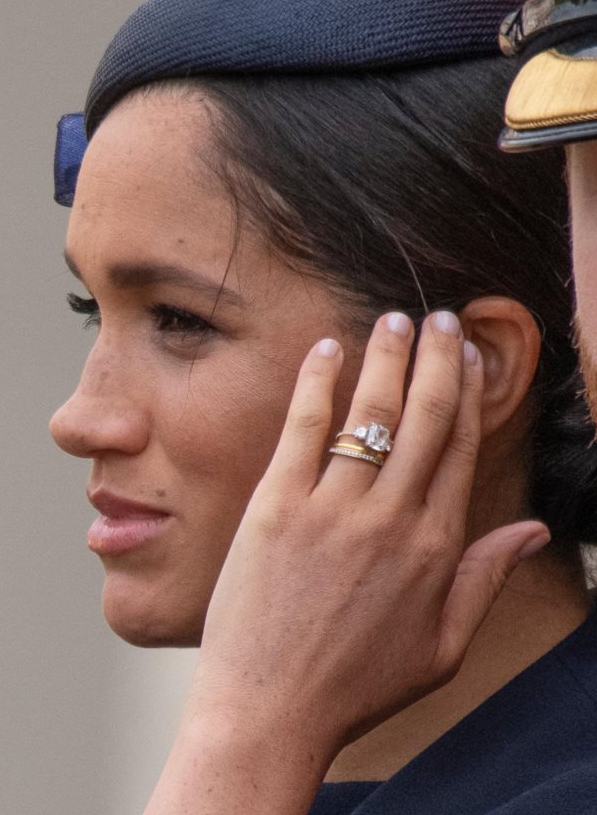 Meghan Markle appeared to have 'blinged up' her engagement ring in 2019