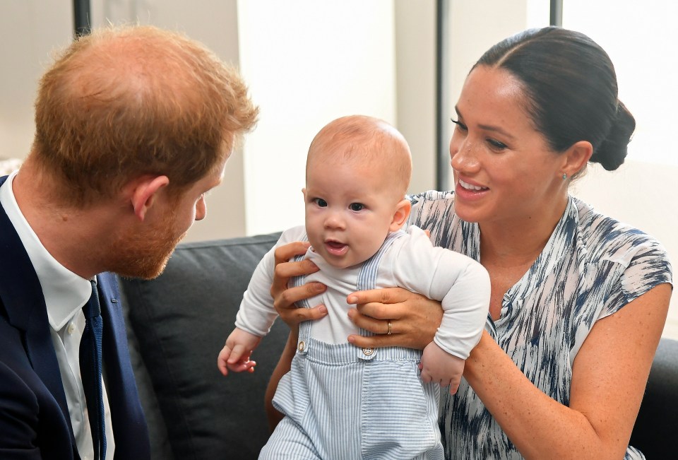 Prince Harry and Meghan Markle are seen here with their son Archie