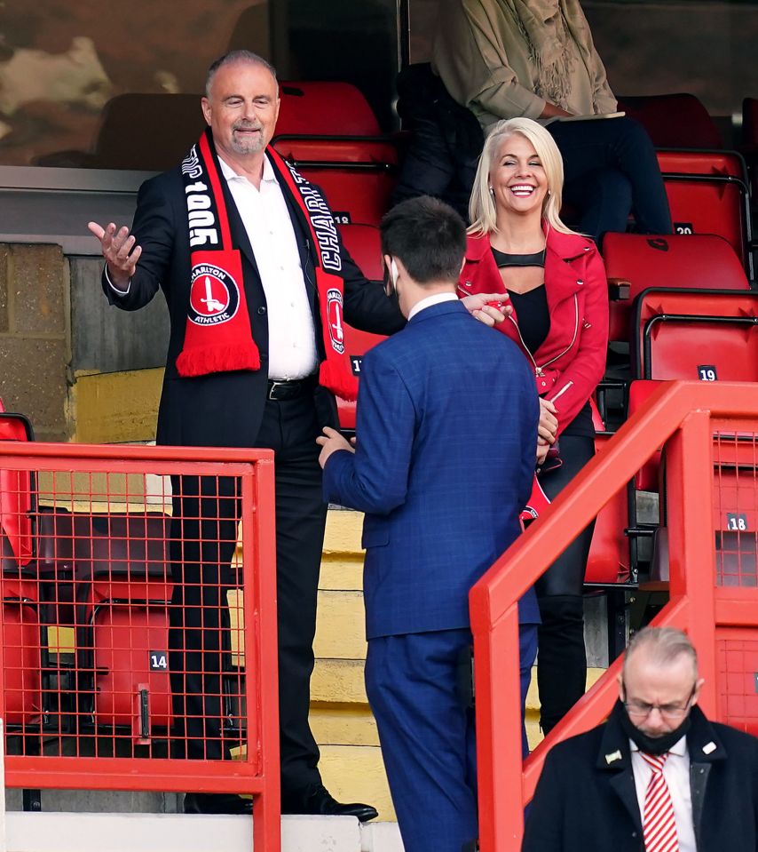 Charlton owner Thomas Sandgaard (left) revealed the previous regime spent fortunes on luxury motors