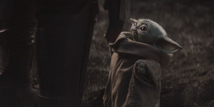 The spiders left Baby Yoda - and viewers  - terrified 