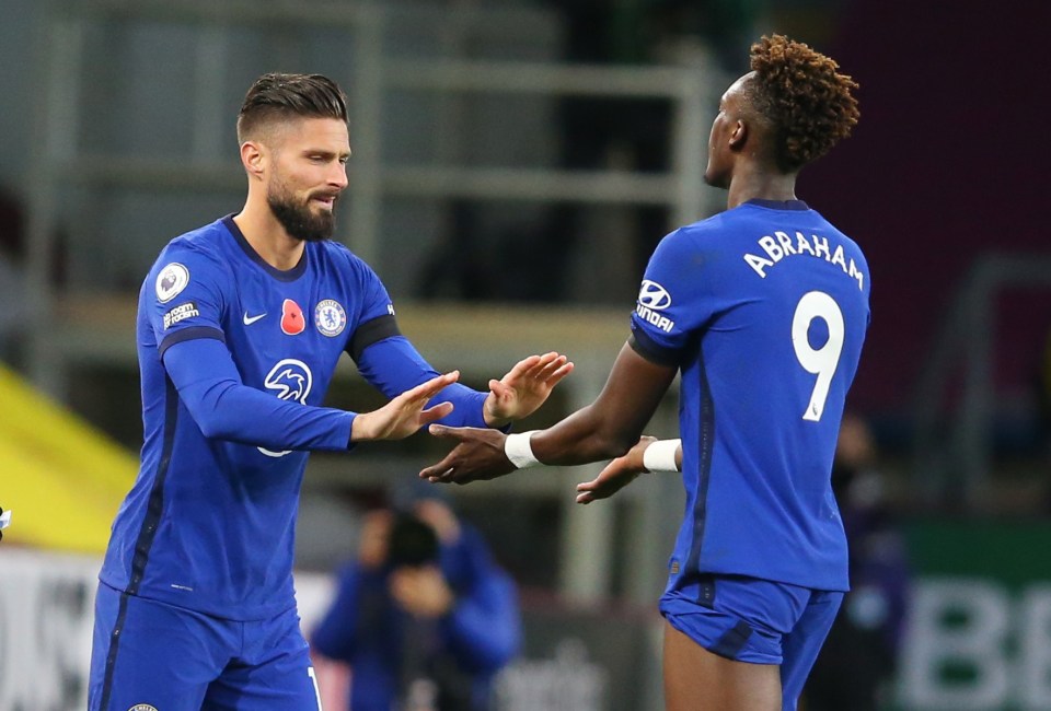 Giroud has featured for just 33 minutes in the Premier League this season after dropping down the Chelsea pecking order