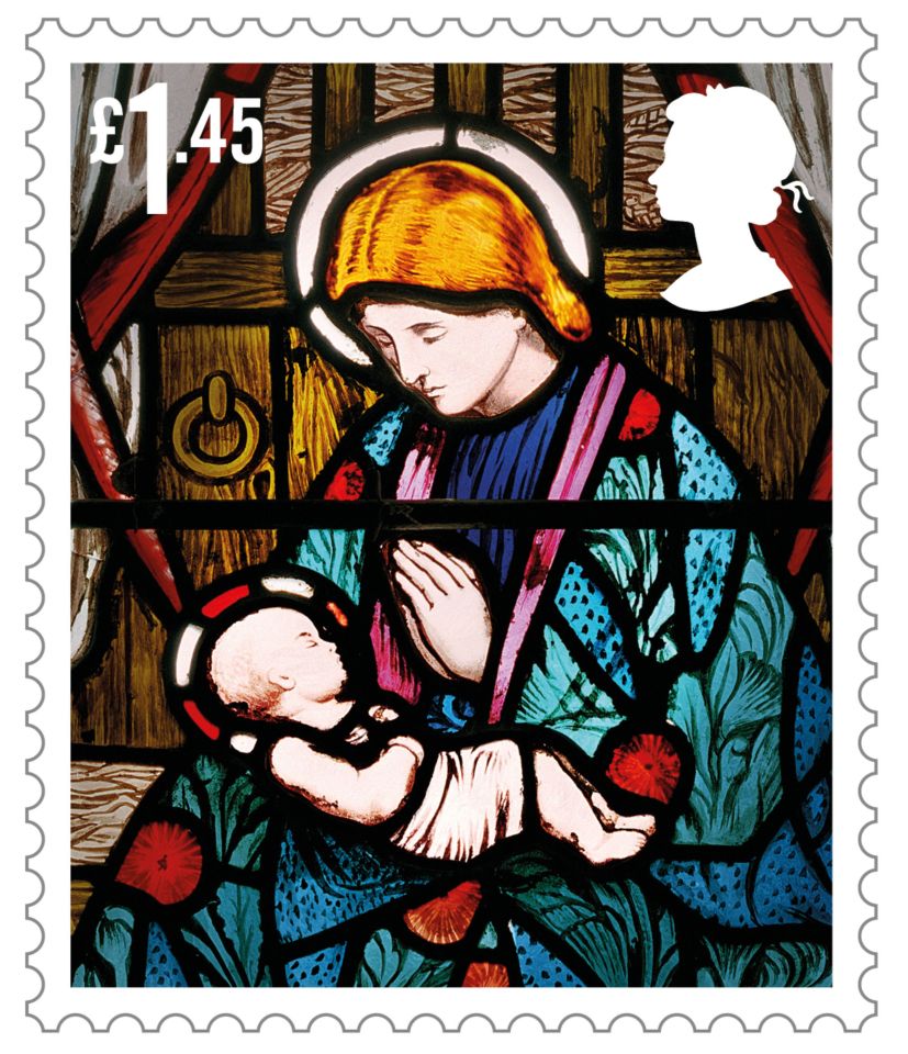 All the stamps depict real windows from UK churches