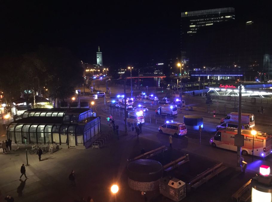 Gunshots were reported near Schwedenplatz, one of the main squares in the Austrian capital