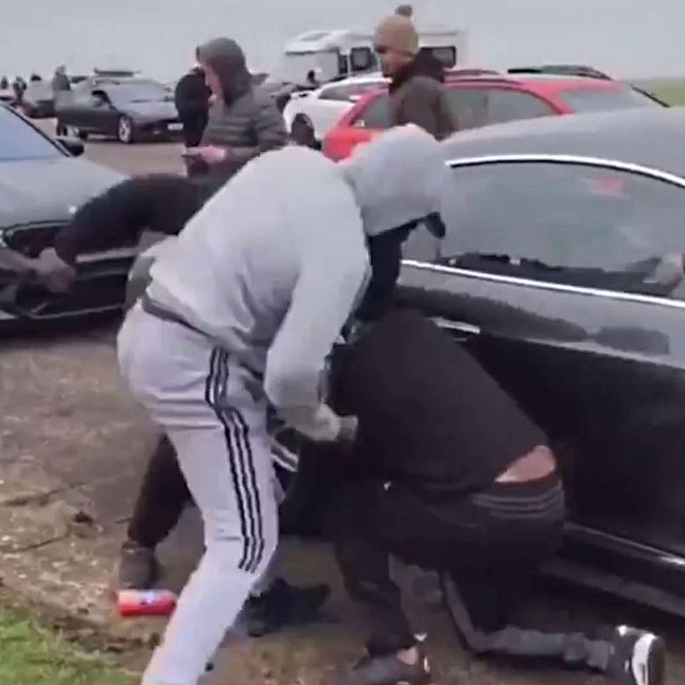 The event descended into chaos when racers started brawling with each other