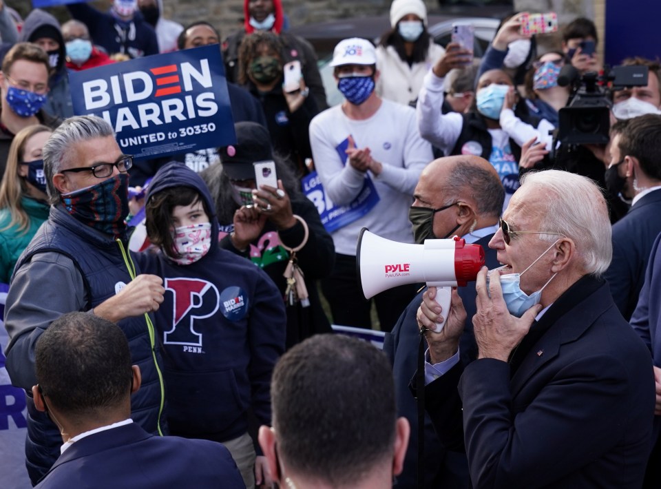 Biden speaking with supporters - he wants to make big economic changes 