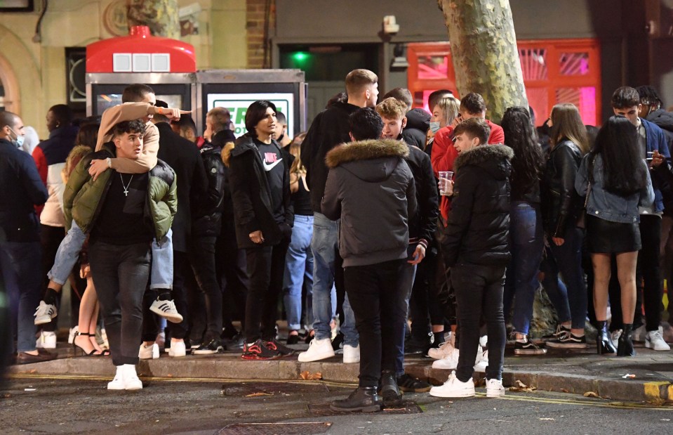 Pals have a good time in Portsmouth as the nation is forced to go into lockdown on Thursday due to a rise in coronavirus infections