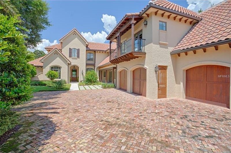 There's room for up to four cars with the property's garages