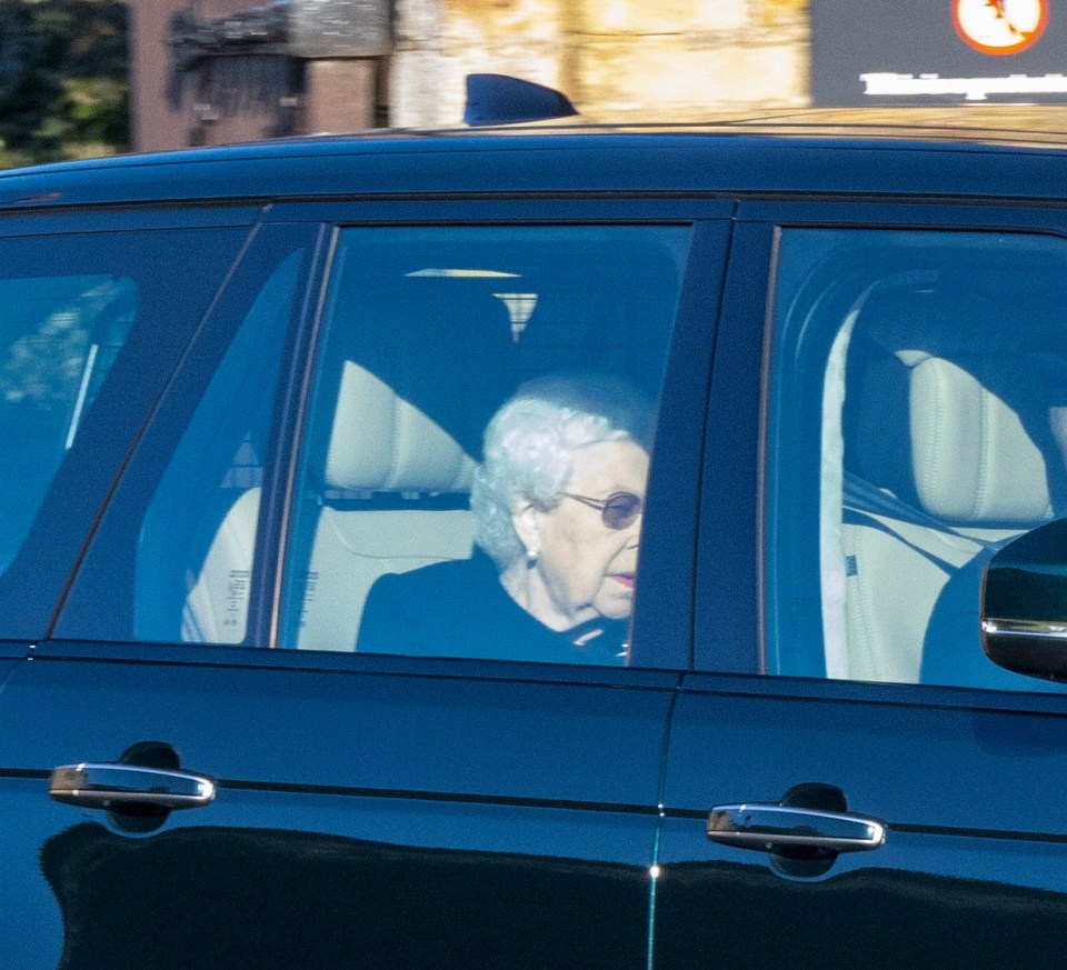 The Queen was pictured leaving Windsor Castle on Wednesday