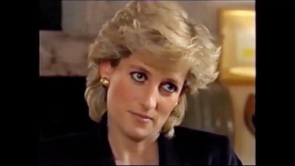 Princess Diana pictured during her bombshell interview with BBC's Panorama 25 years ago