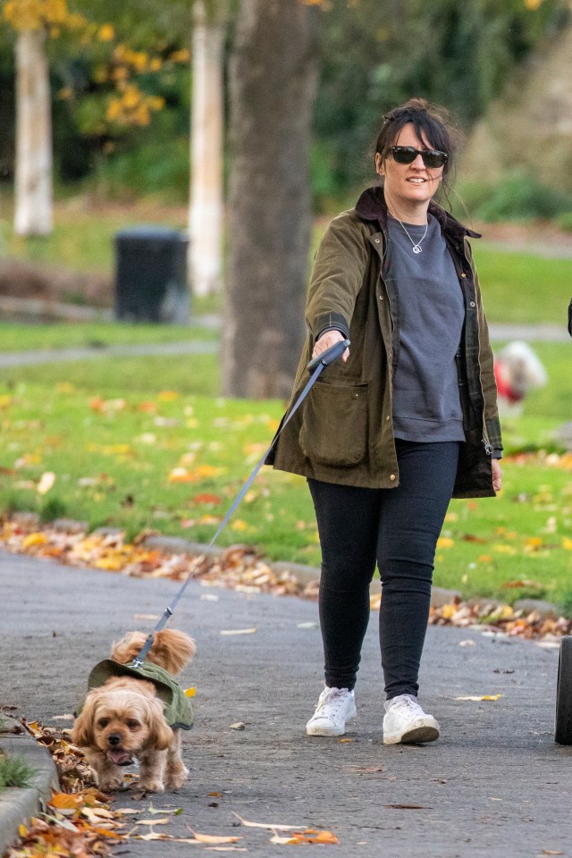 Fred the Cavapoo joined the trio on their walk