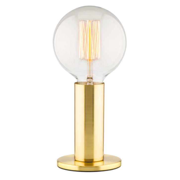 Exposed lighting is very in right now, and this gold lamp is just £10