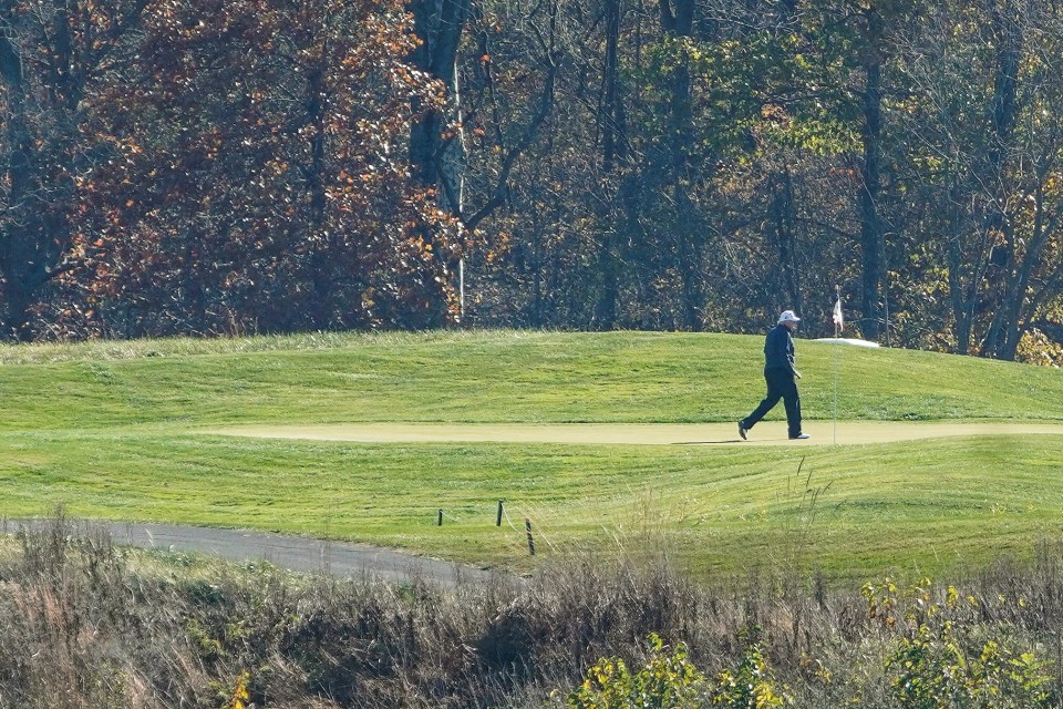 Donald Trump is currently on the golf course as the world reacts to Biden's victory