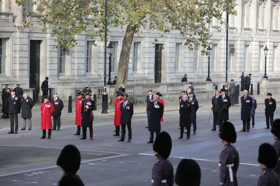 The Remembrance Sunday service at the Cenotaph, in Whitehall