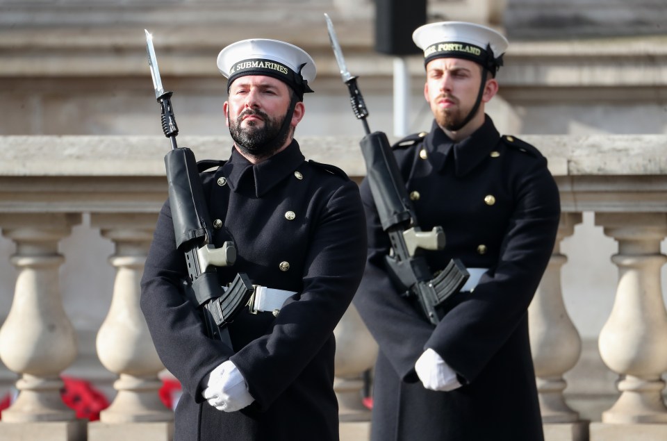 Military personnel during the National Service of Remembrance 