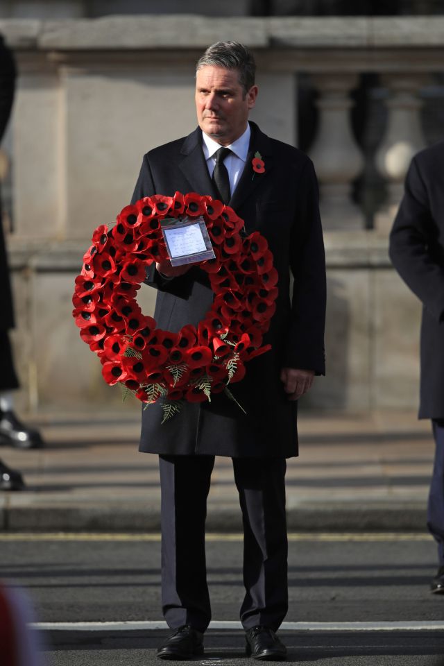 Labour leader Sir Keir Starmer also laid a wreath