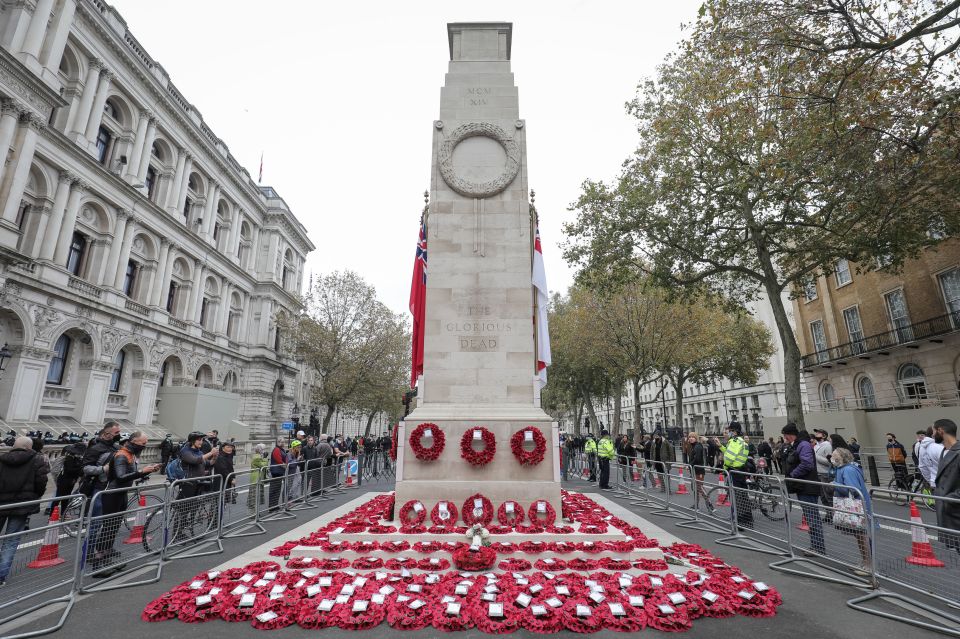 Wreaths were laid for Britain's war heroes