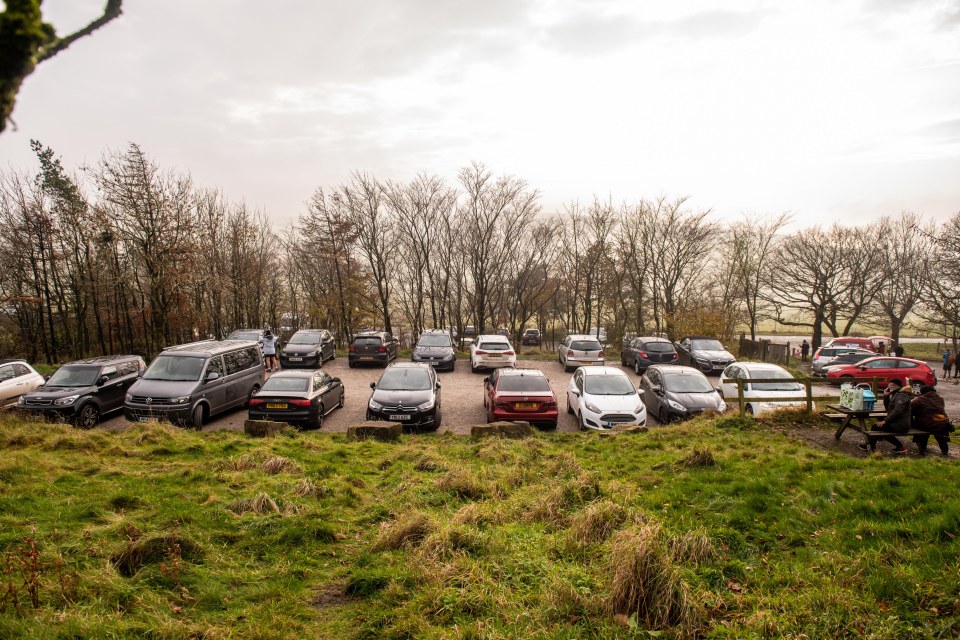 Car parks are full in the countryside as people brave the weather to hit the Peak District 