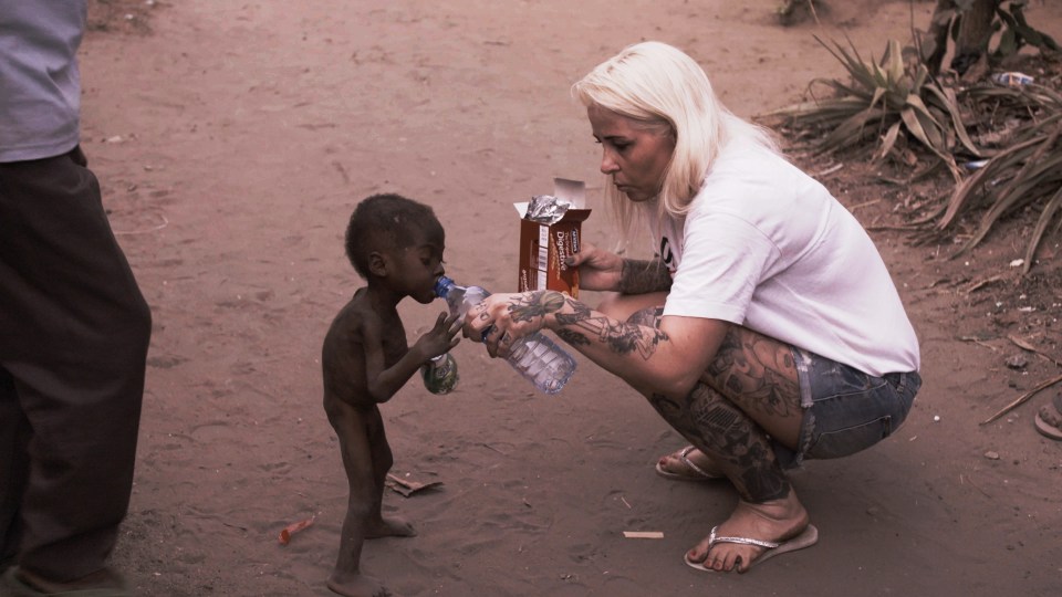 Anja rescued Hope from the roadside four years ago after he was branded a witch and abandoned by his parents 