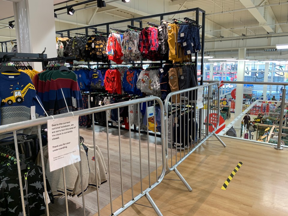 Tesco Extra on Stretham High Rd in London where they have closed off the clothing section