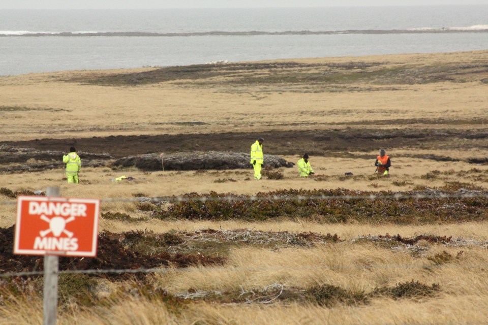 John Hare, 62, a Falklands veteran, said: 'Detection equipment was useless as the mines were buried so deep'