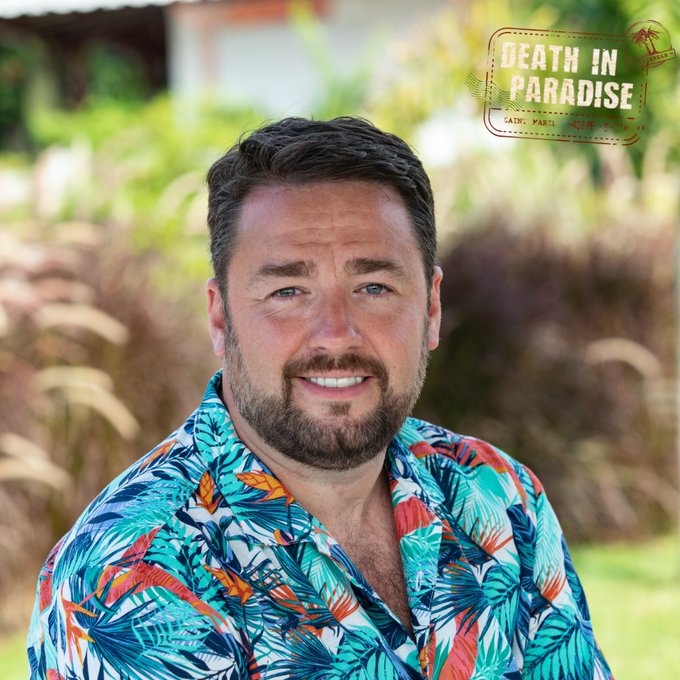 Jason Manford wore a tropical print shirt for his snap