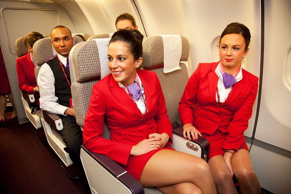 Can you guess the flight attendants from their uniform?