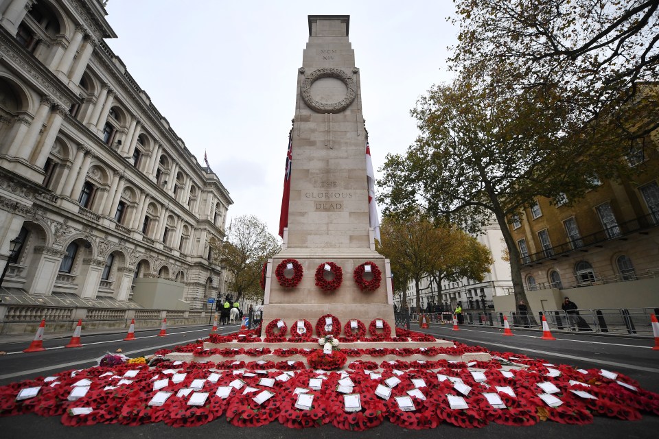 Wreaths have been laid at The Cenotaph in memory of UK and Empire troops