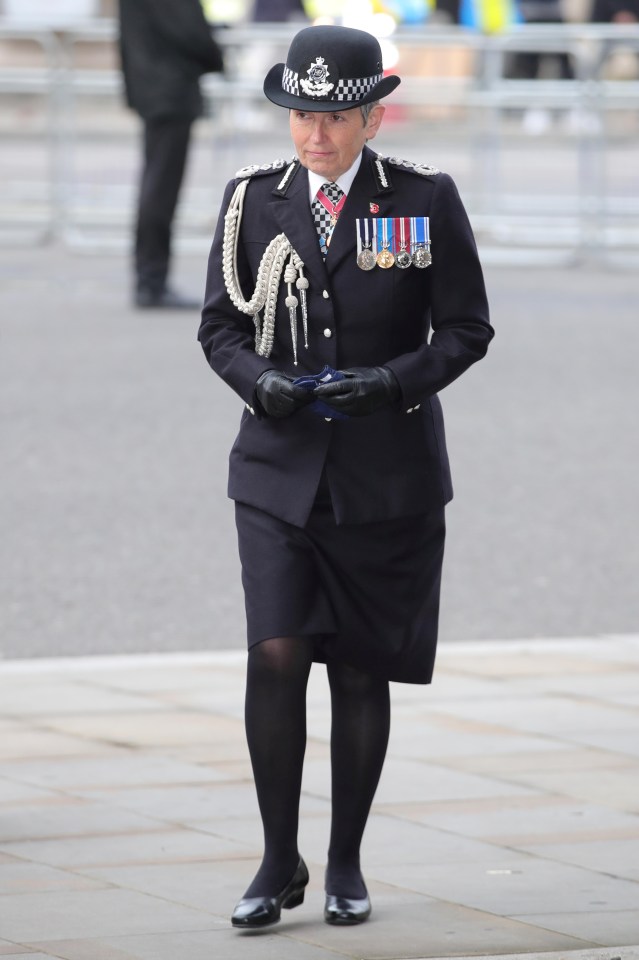 Metropolitan Police Commissioner Cressida Dick arrived at Westminster Abbey 