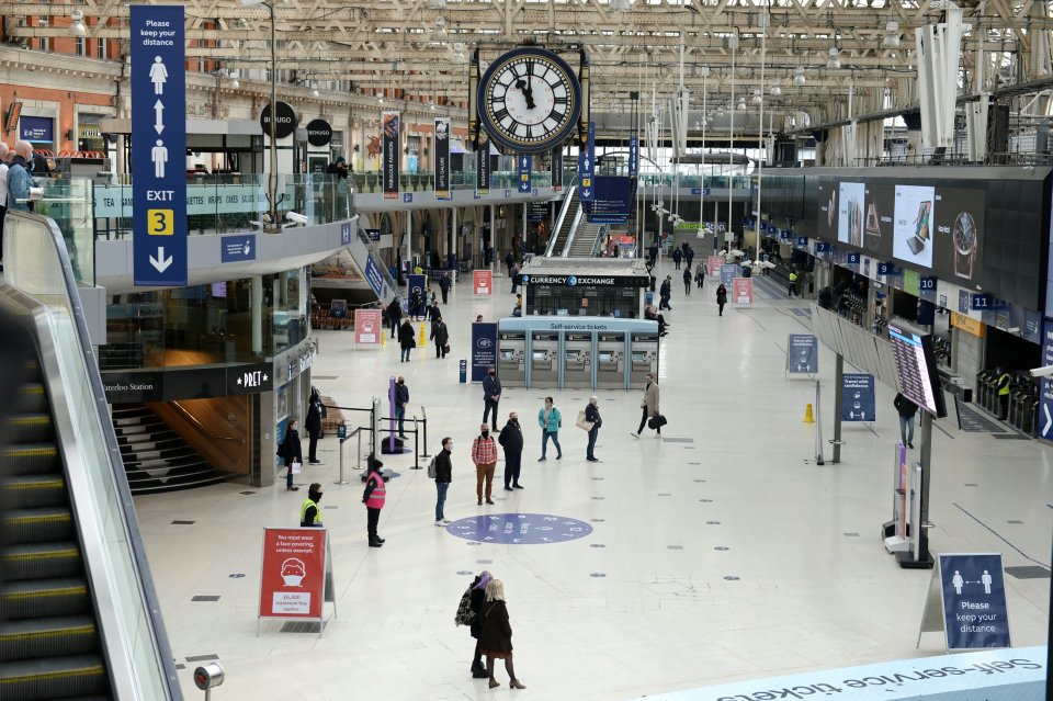 Passengers at Waterloo stood in silence today