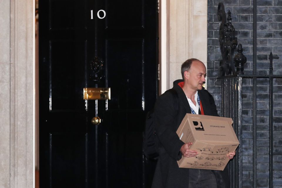 Dominic Cummings left Downing Street with a box of his belongings