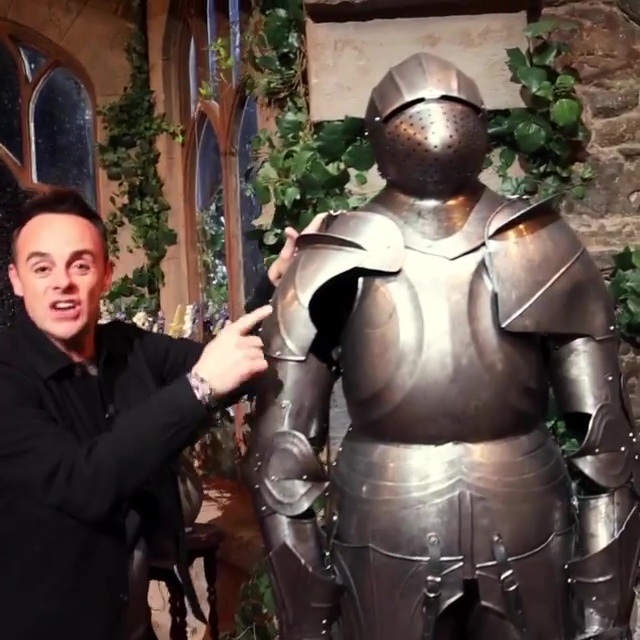 It features a suit of armour