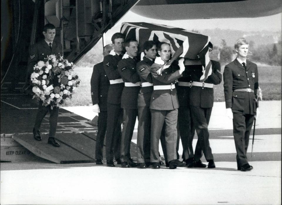  Lord Mountbatten's body arriving back in the UK