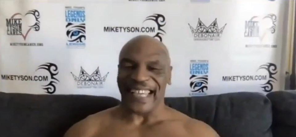 Iron Mike flashed a beaming smile as he was in confident mood