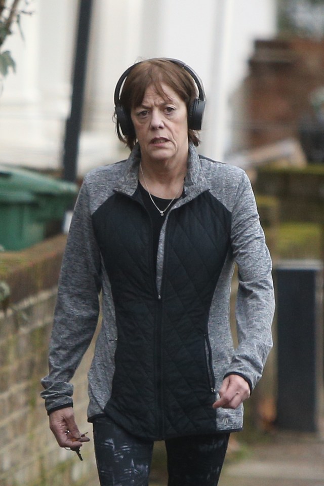 EastEnders actress Elaine Lordan looked fighting fit on a run in London