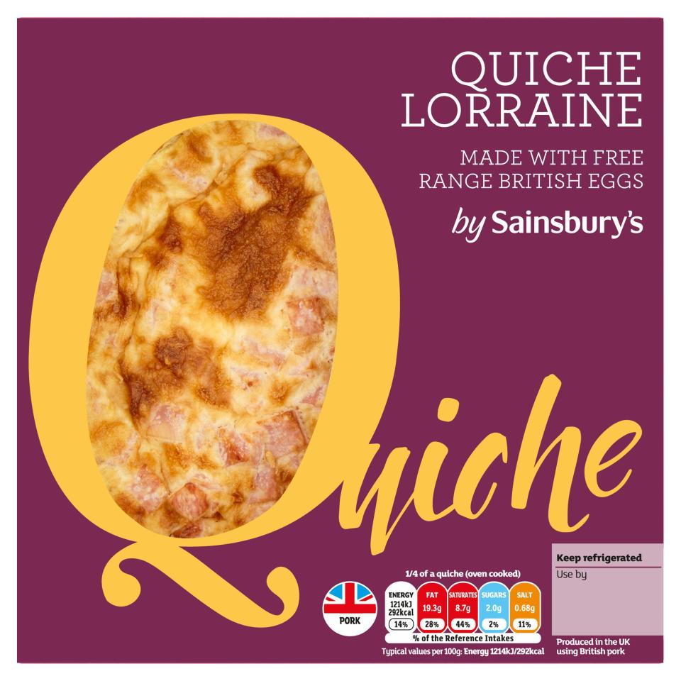 Fizz complements cheesy nibbles and is a tasty match with Sainsbury’s Quiche Lorraine