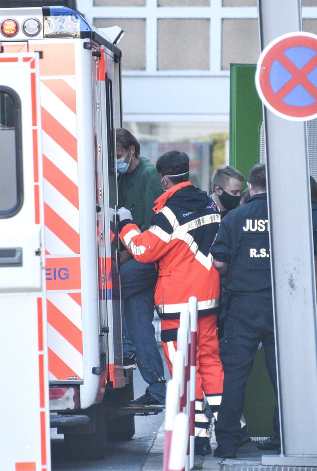 An ambulance arrived at court before Christian B was due to appear for a hearing