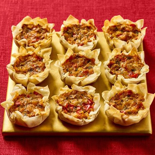 Grab a glass and your favourite chicken and veggie nibbles, such as Vegetable Tartlets